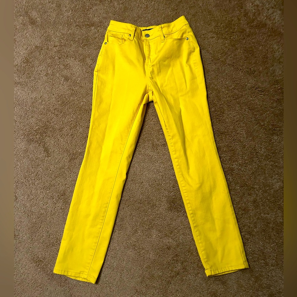 COPY - Boston Proper Newport High rise straight leg jeans. Yellow